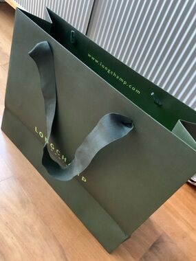 Longchamp green shopping bag SMALL